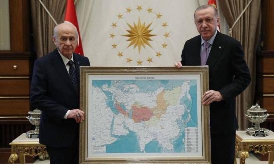 Тюркский цвет карты Эрдогана